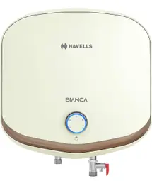 Havells Bianca 10-Litre Vertical Storage Water Heater (Geyser) Ivory Champ  Gold 5 Star