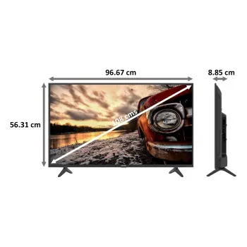 Panasonic Viera 108cm Inch) Ultra HD 4K LED Android Smart TV Bright Panel, Black)